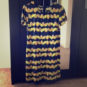 Banana republic navy blue lemon dress